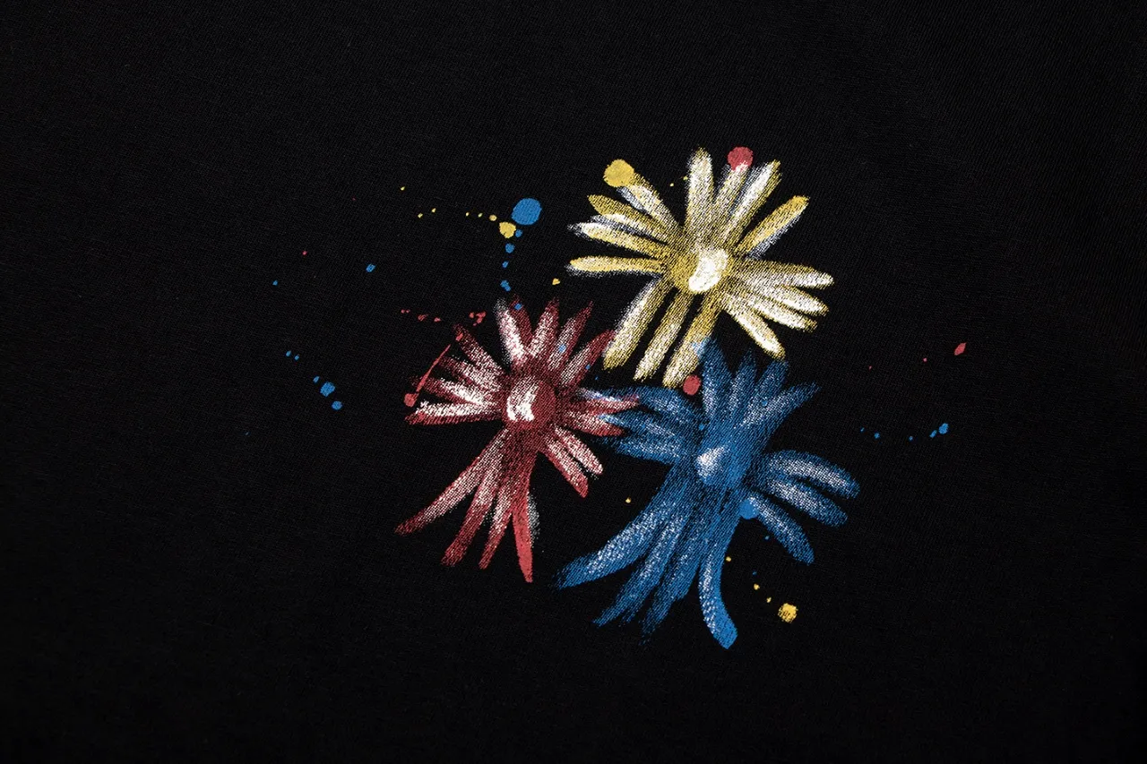 P160 Chrome Hearts Chrome Hearts Cross Painted Colorful Short Sleeves Size: SMLXL Color: Black White
